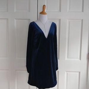 NWT Free People blue velvet dresd